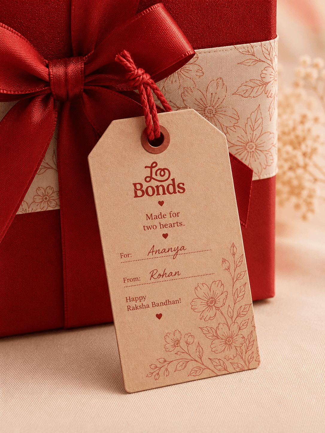 Handwritten note card with a heart motif